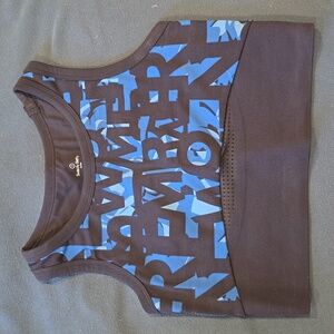 Sweaty Betty Black and Blue Graphic Sports Bra